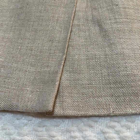 Talbots Petite Oatmeal Colored Linen Skirt Size 8P- will fit Size 6P - Picture 3 of 8